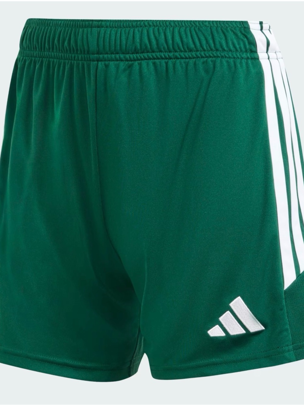 Adidas Green Athletic Shorts with White Stripes